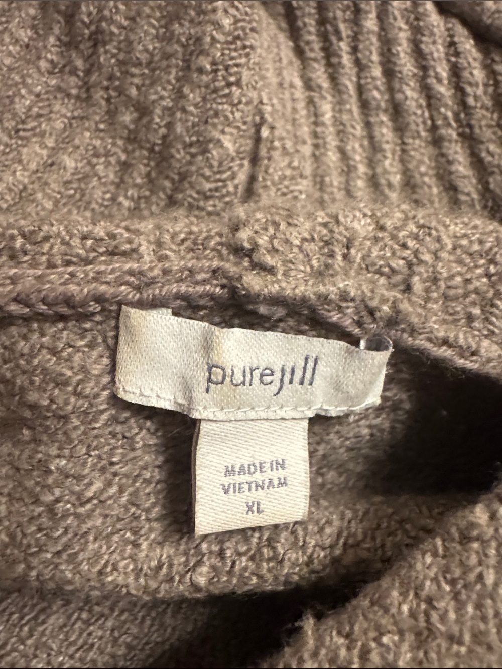 Oversized Cowl Neck Hoodie Sweater in Taupe - Picture 2 of 6